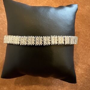 Vintage Signed BR KRN SILVER TONE Bracelet well made EUC Timeless Classic